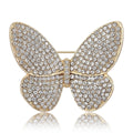 Alloy Rhinestone Butterfly Brooch Pin For Sweaters Suits And Coats view 1