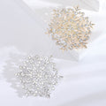 Alloy Rhinestone Snowflake Brooch Pin For Sweaters And Shirts view 1