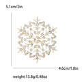 Alloy Rhinestone Snowflake Brooch Pin For Sweaters And Shirts view 5