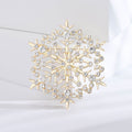 Alloy Rhinestone Snowflake Brooch Pin For Sweaters And Shirts view 4