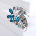 Alloy Rhinestone Flower Brooch For Elegant Women's Apparel Accessories view 4