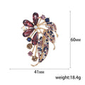 Alloy Rhinestone Flower Brooch For Elegant Women's Apparel Accessories view 5