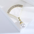 Alloy Shell Fan Brooch Pin For Suits And Qipao view 3