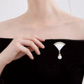 Alloy Shell Fan Brooch Pin For Suits And Qipao view 2