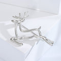 Smooth Alloy Deer Brooch Creative Christmas Reindeer Lapel Pin view 4