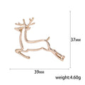 Smooth Alloy Deer Brooch Creative Christmas Reindeer Lapel Pin view 5