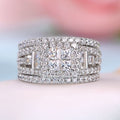 Luxury Wide Mens Ring, Copper Full Pave Rhinestone Zircon Finger Jewelry view 4