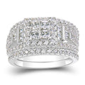 Luxury Wide Mens Ring, Copper Full Pave Rhinestone Zircon Finger Jewelry view 2
