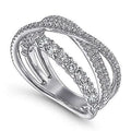 Minimalist Spiral Ring With Sparkling Zircon And Interlaced Line Design For Women view 3