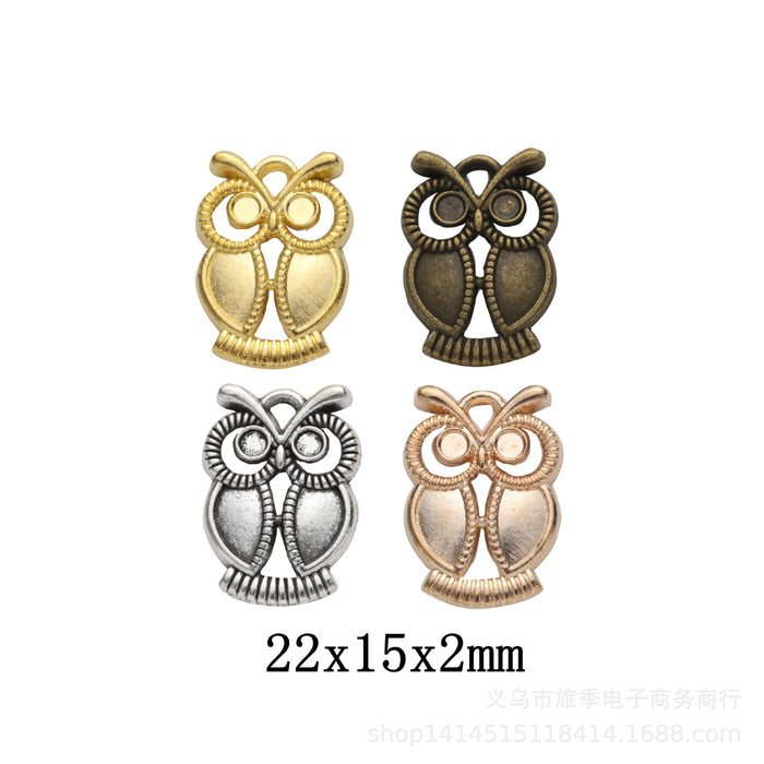 Zinc Alloy Owl Charm Pendant No.973104 for DIY Necklace Bracelet Jewelry Making