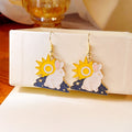 Cute Cartoon Animal Shape Alloy Enamel Painted Creative Drop Hook Women's Fashion Earrings view 3