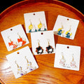 Cute Cartoon Animal Shape Alloy Enamel Painted Creative Drop Hook Women's Fashion Earrings view 1