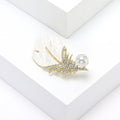 Alloy Shell Feather Brooch Lapel Pin For Suits And Dresses view 3