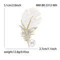 Alloy Shell Feather Brooch Lapel Pin For Suits And Dresses view 5
