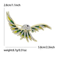 Alloy Enamel Rhinestone Eagle Brooch Pin For Suit Jackets view 5