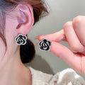 Korean Light Luxury Alloy Camellia Flower Rhinestone Crystal Clavicle Necklace view 4