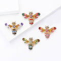 Enamel Rhinestone Bee Brooch Pin For Fashion Clothing Decoration view 4