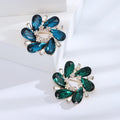 Alloy Crystal Flower Wreath Brooch Pin For Scarves And Clothing view 3