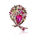 Alloy Crystal Glass Brooch For Women Suit And Coat view 5