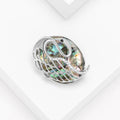 Alloy Abalone Shell Swan Brooch For Elegant Apparel Accessories view 3
