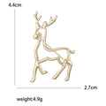 Alloy Polished Deer Brooch Pin For Christmas Holiday Animal Accessories view 5