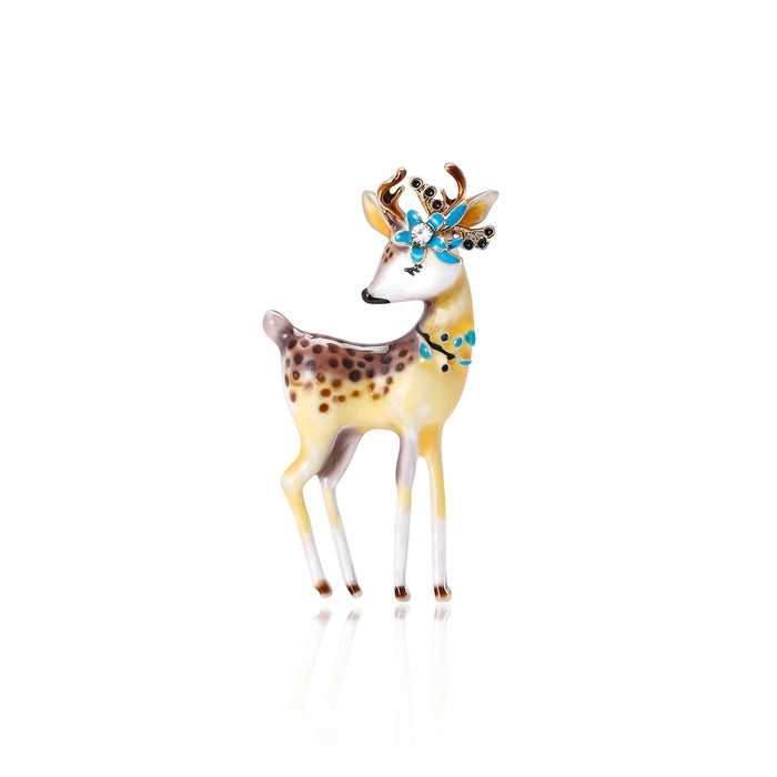 Alloy Enamel Deer Brooch For Cute Fashion Clothing Accessories