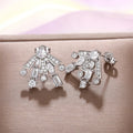 Sparkling Firework Stud Earrings For Women Sweet Geometric Zircon Slimming Fashion Jewelry view 4