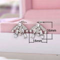 Sparkling Firework Stud Earrings For Women Sweet Geometric Zircon Slimming Fashion Jewelry view 5