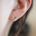 Japanese Korean Hollow Butterfly Stud Earrings, Elegant Mini Simple Ear Jewelry For Students view 3