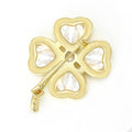 Alloy Mother Of Pearl Clover Brooch Pin For Suit Decoration view 4