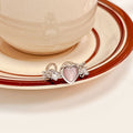 Romantic Pink Rhinestone Thorn Heart Adjustable Index Finger Ring For Girls view 4