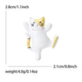 Alloy Enamel Dancing Cat Brooch Pin Cute Cartoon Animal Jewelry view 5