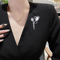 Alloy Cat Eye Tulip Brooch Pin For Suits And Coats view 2