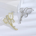 Alloy Cat Eye Tulip Brooch Pin For Suits And Coats view 3