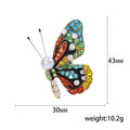 Alloy Rhinestone Butterfly Brooch For Coats And Fashion Apparel view 5