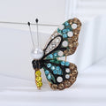Alloy Rhinestone Butterfly Brooch For Coats And Fashion Apparel view 6
