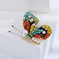 Alloy Rhinestone Butterfly Brooch For Coats And Fashion Apparel view 4