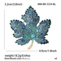 Alloy Rhinestone Maple Leaf Brooch Pin For Suits And Lapels view 4