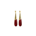 Vintage Red Teardrop Alloy Acrylic Dangle For Women Elegant Wedding Party Spring Festival Earrings view 5