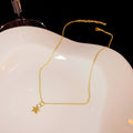Rose Gold Star Heart Pendant Clavicle Necklace For Women, Korean Japanese Simple Fashion Jewelry view 3