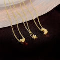 Rose Gold Star Heart Pendant Clavicle Necklace For Women, Korean Japanese Simple Fashion Jewelry view 1