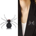 Alloy Rhinestone Spider Lapel Pin For Men Suit Decoration Brooch view 2