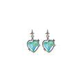 Elegant Hollow Heart Blue Crystal Rhinestone Drop Studs Sweet Creative Korean Fashion Earrings view 5