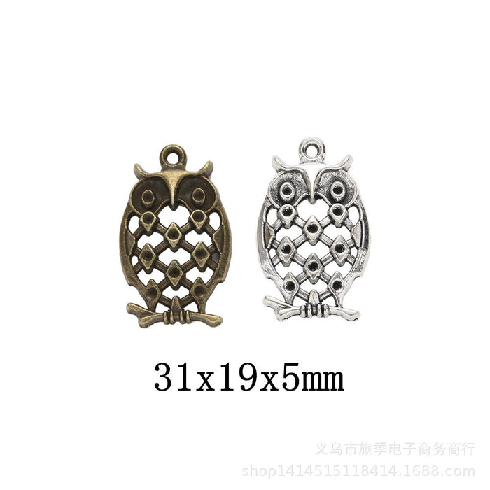 Zinc Alloy Owl Charm Pendant No.807605 for DIY Necklace Bracelet Jewelry Making