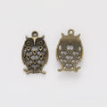 Zinc Alloy Owl Charm Pendant No.807605 for DIY Necklace Bracelet Jewelry Making view 4