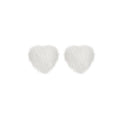 Elegant Korean French White Plush Pom Pom Alloy Studs, Minimalist Luxury Soft Fur Ball Earrings view 5