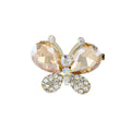 Alloy Crystal Butterfly Lapel Pin For Cardigans Coats And Suits Brooch view 5