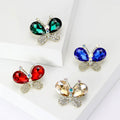 Alloy Crystal Butterfly Lapel Pin For Cardigans Coats And Suits Brooch view 1
