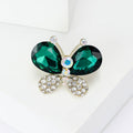 Alloy Crystal Butterfly Lapel Pin For Cardigans Coats And Suits Brooch view 4