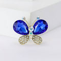 Alloy Crystal Butterfly Lapel Pin For Cardigans Coats And Suits Brooch view 2